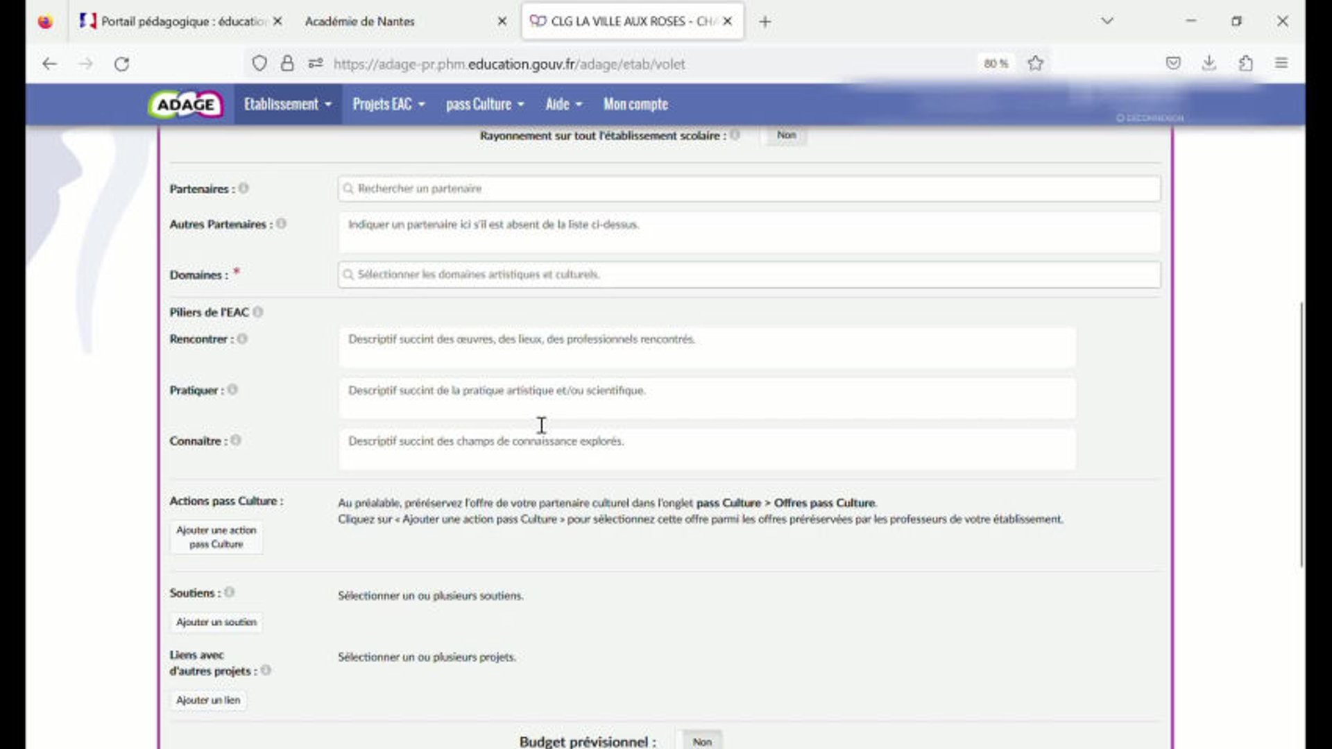 Comment construire un projet EAC sur ADAGE - Action Éducative